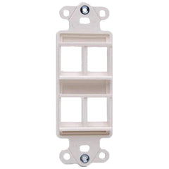 Vanco 820324 4 Port D?cor Wall Plate Insert - White