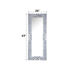 Noralie Wall Mirror in Mirrored and Faux Diamonds