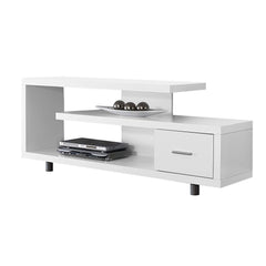 White Modern TV Stand Fits up to 60 Inch Flat Screen