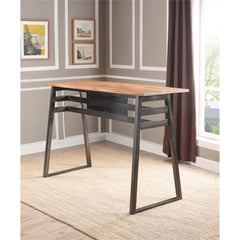 Scarus Bar Table in Natural and Gunmetal