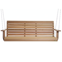 PS70-SW10 Premium Porch Swing | 6Ft Outdoor Furniture & Patio Swing | Handcrafted Western Red Cedar | Comfort Springs, Easy Assembly, Sustainable Outdoor Bench 80.5X 23x 24