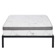 Twin Heavy Duty Metal Bed Frame w/ Wooden Slats