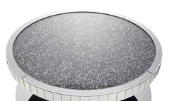 Coffee Table, Mirrored and Faux Stones