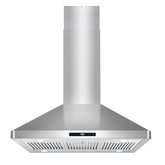 COS-63ISS90 Island Range Hood with 3-Speed Fan, 380 CFM, Permanent Filters, LED Lights, Soft Touch Controls, Ducted Kitchen Vent Hood Extractor, 36 inch, Stainless Steel