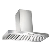 RA3836SQB-WM-5 Deluxe 36" Wall Mount Range Hood, 3-Speed, 700 CFM, LED Lights, Baffle Filters, Stainless steel