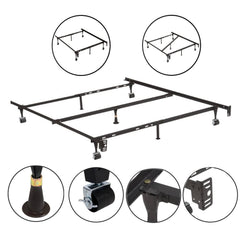 Twin/Full/Queen Adjustable Metal Bed Frame w/ Brackets