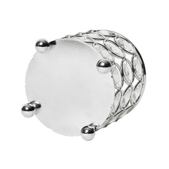 HG1000-CHR Elipse Mini Crystal Decorative Flower Vase, Candle Holder, Wedding Centerpiece, 3.25 Inch, Chrome