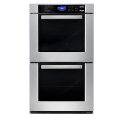COS-30EDWC 30 in. Haven Collection Double Electric Wall Oven, True Convection, Blue Porcelain, Self Cleaning in Stainless Steel