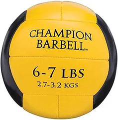 Champion Barbell Medicine Ball, 6-7 lb - Yellow
