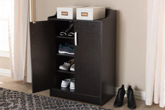 Verdell Modern and Contemporary Wenge Brown Finished Shoe Cabinet