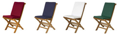 TF22-2 Teak Folding Chair Set | Outdoor Patio Wooden Foldable Chairs | Fully Assembled, Java Finish, Solid Brass Fittings | Portable Outdoor Chairs 18x23x36