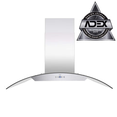 ISX2436SQB-2 Island Range Hood, 36", Stainless Steel