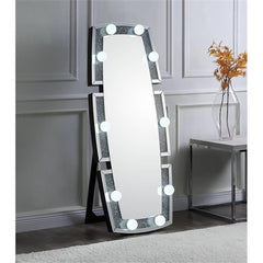 Noralie Wall Mirror in Mirrored and Faux Diamonds