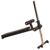 (GAB60) Pro-Style Adjustable Ab Board - Abdominal crunch and sit-up bench designed for home or commercial gym, Black