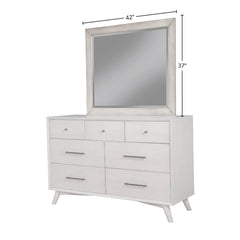 Flynn Mahogany and Okoume Veneer Dresser Mirror, Gray