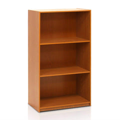 Modern 3-Shelf Espresso Wood Bookcase