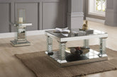 Coffee Table, Mirrored and Faux Crystals