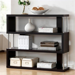 3-Shelf, Dark Brown Barnes Modern Bookcase