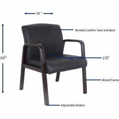 Guest Chair, Black/Espresso