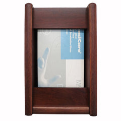 1-Pocket Rectangle Glove/Tissue Box Holder, Mahogany