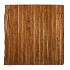 Alpine Furniture Live Edge Pub Table, Brown and Black