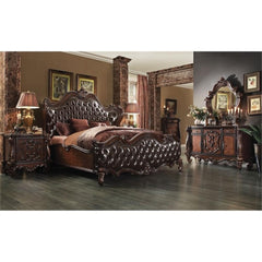 Versailles Arched Top Wood Frame Dresser Mirror in Cherry Oak