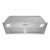 COS-30IRHP 30 in. Lumin Collection 380 CFM Ducted Insert Range Hood, Button Controls, LED Lights, Stainless Steel