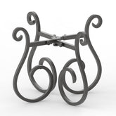 Adjustable Plant Stand Indoor Outdoor, Fits Medium Pots and Planters, Adjusts from 8-12 Inches, Mid Century Modern Metal Planter Holder, Vase Stand, Bowl Stand, Item Stand, Flower Pot Stand (Black)