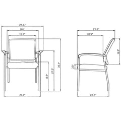 Breathable Mesh Black Guest Chair
