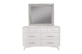 Flynn Mahogany and Okoume Veneer Dresser Mirror, Gray