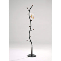 Fast Furnishings Black Metal Hall Tree Coat Rack Entryway Storage Stand