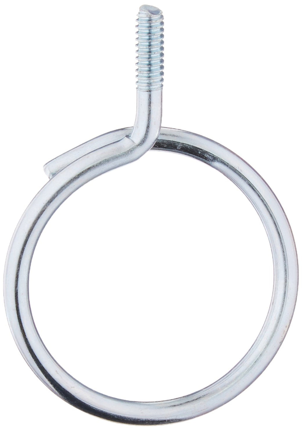 A metal ring with a prominent screw, highlighting its design and functionality for fastening purposes.