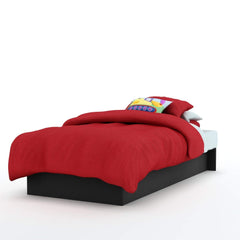 Twin Platform Bed Frame in Black Wood Finish