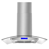COS-668ICS900 36 in. Lumin Collection 380 CFM Ducted Island Range Hood, Soft Touch Controls, LED Lights, Stainless Steel