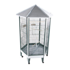 Large Corner Aviary, 52"x42"x74", Green