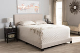 Brookfield Modern and Contemporary Beige Fabric Upholstered Grid-tufting Full Size Bed