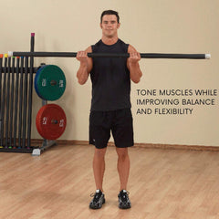 Rubber Padded Weighted Bar - Stretching Weight Exercise Bars for Physical Therapy, Body Toning, Aerobics, Yoga, Pilates