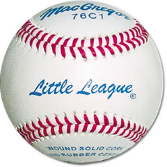 A baseball adorned with the Little League logo, showcasing its affiliation with youth baseball.