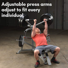 Pro ClubLine (LVIP) Incline Press Leverage Gym Bench - Converging Chest & Shoulder Press Machine with Sealed Bearings and Gas-Assisted Start Positions