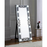 Noralie Wall Mirror in Mirrored and Faux Diamonds