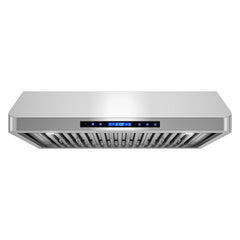 COS-QS90 36 in. Haven Collection 500 CFM Ducted Under Cabinet Range Hood, Touch Controls, LED Lights, Stainless Steel