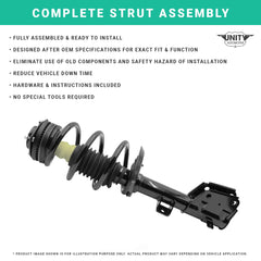 11013 Front Left Complete Strut Assembly Fits 2010-2012 Ford Flex