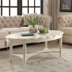 Fordon Oval Coffee Table in Antique White