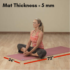 5mm Thick Non-Slip Yoga Mat for Home Workout, Pilates and Exercise, Lightweight & Portable with Comfortable Support for All Levels