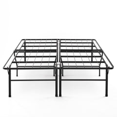 Queen 18 Inch High Rise Folding Metal Platform Bed Frame