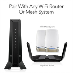 Nighthawk Multi-Gig Cable Modem for Xfinity Voice (CM2050V) ??for Cable Plans up to 2.5Gbps - DOCSIS 3.1-2 Phone Lines