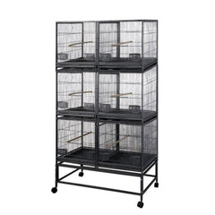 LOR4020-3 Black 6-Unit Breeder Cage