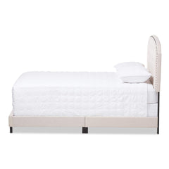 Lexi Modern and Contemporary Light Beige Fabric Upholstered Full Size Bed