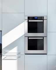 COS-30EDWC 30 in. Haven Collection Double Electric Wall Oven, True Convection, Blue Porcelain, Self Cleaning in Stainless Steel