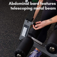 (GAB60) Pro-Style Adjustable Ab Board - Abdominal crunch and sit-up bench designed for home or commercial gym, Black